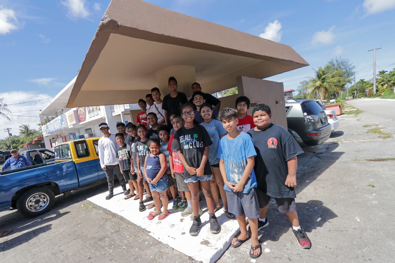Guam in Photos 2019 - July - 4-H Belau Youth Club beautifies bus stops